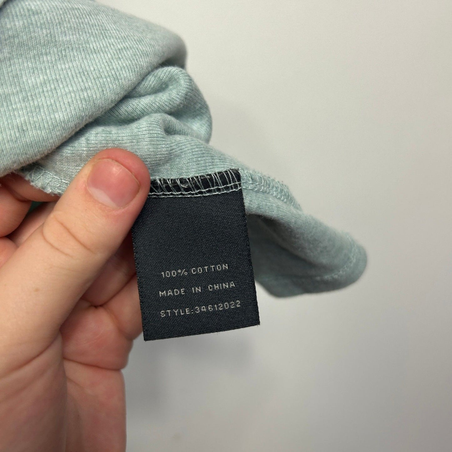 Jump Cotton Sage Green Short Sleeve Broiderie Embroidered Casual Top Size XL