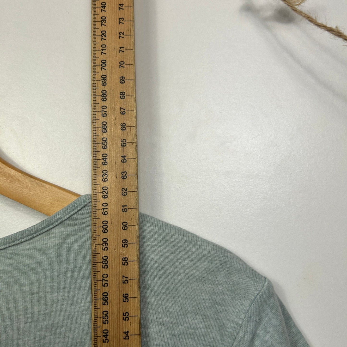 Jump Cotton Sage Green Short Sleeve Broiderie Embroidered Casual Top Size XL