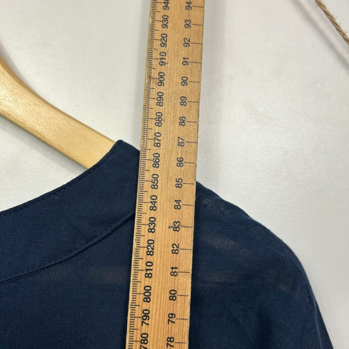 Zanzea Women's Navy Linen Long Sleeve Button Up Top Blouse Size XL