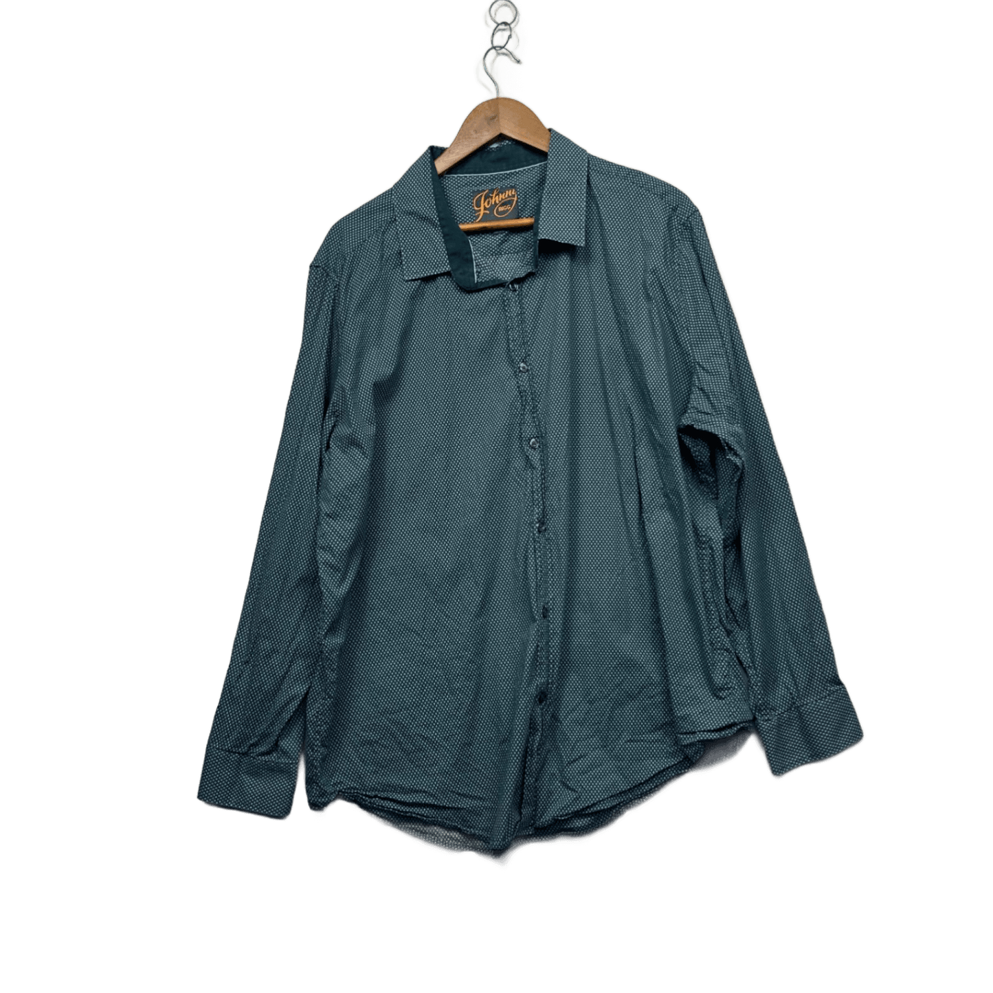 Johnny Bigg Men's  Long Sleeve Geometric Pattern Button-Up Size 4XL