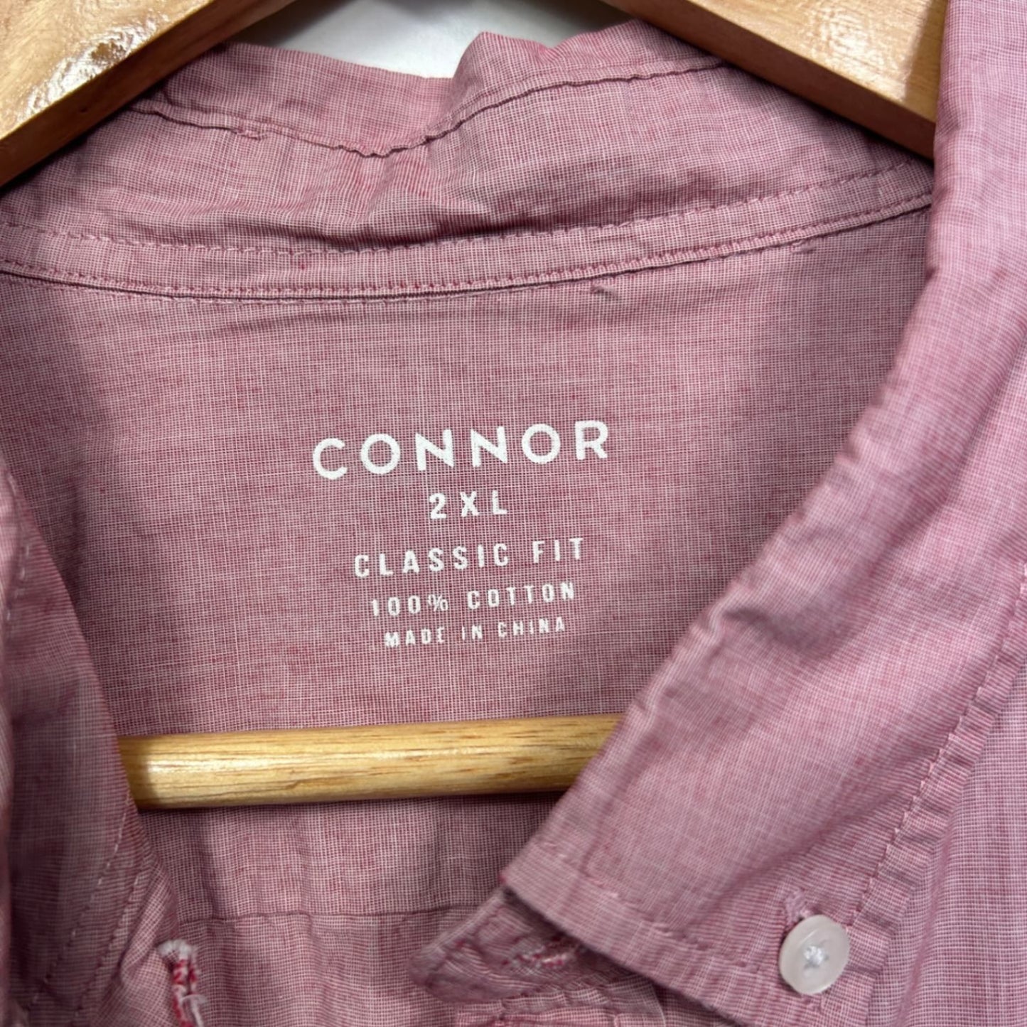 Connor Men's Classic Fit  Long Sleeve 100% Cotton Button-Up Shirt 2XL