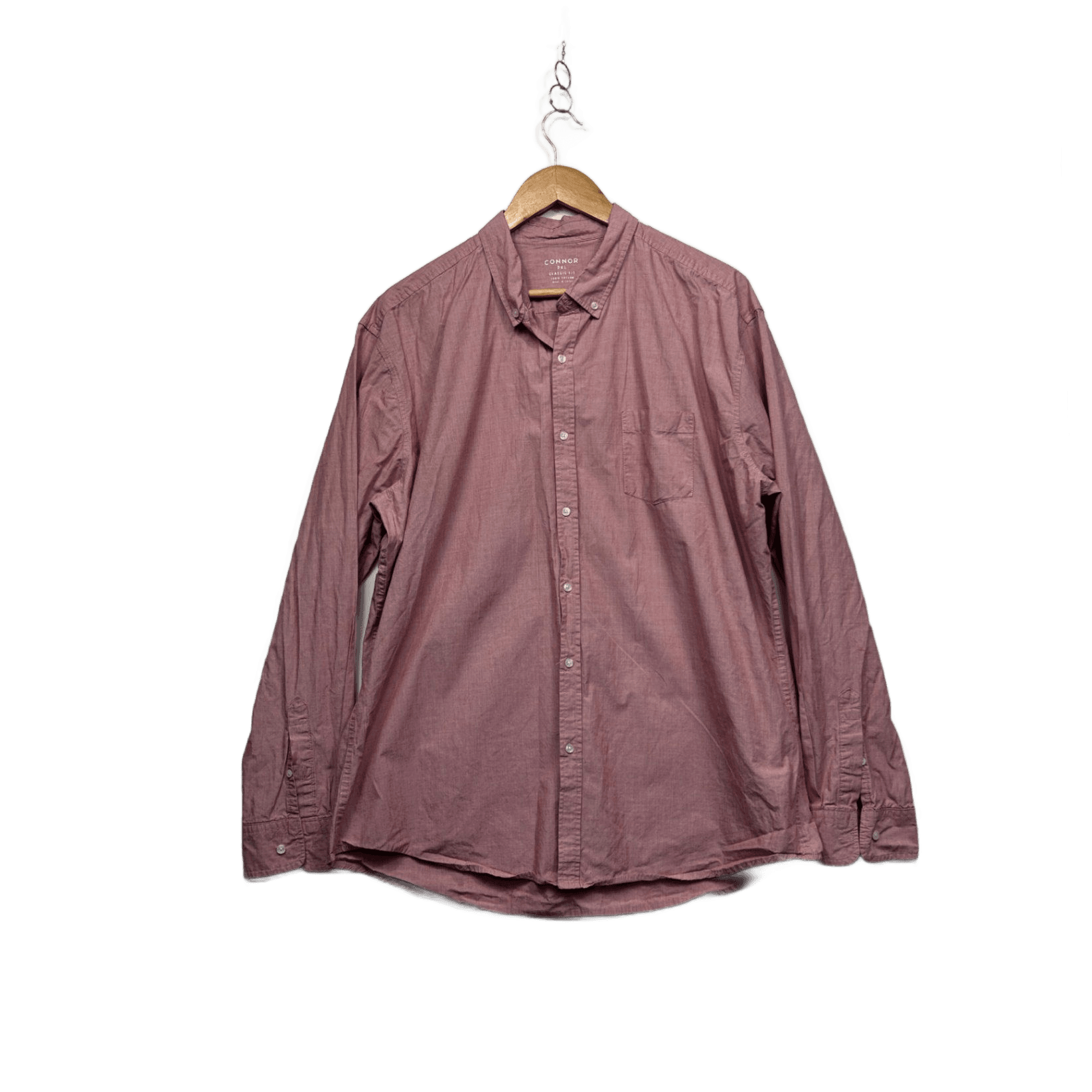 Connor Men's Classic Fit  Long Sleeve 100% Cotton Button-Up Shirt 2XL