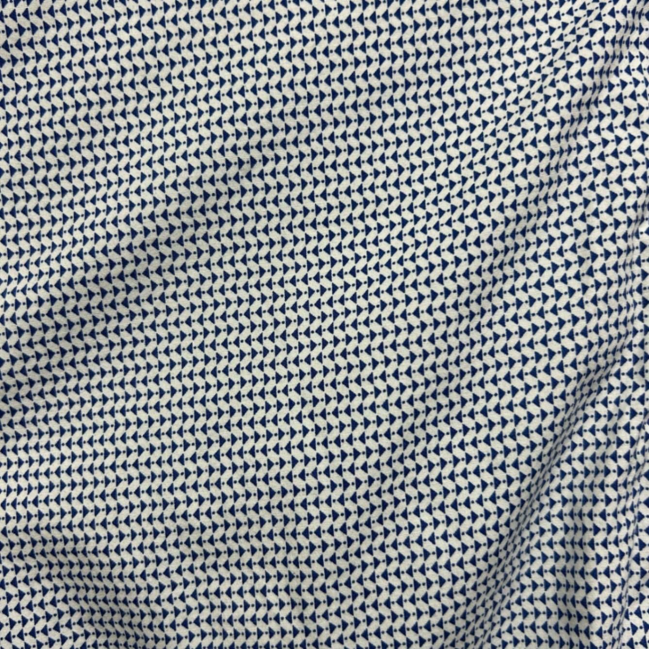 Johnny Bigg Tarocash Blue Geometric Pattern Long Sleeve Shirt Size 4XL