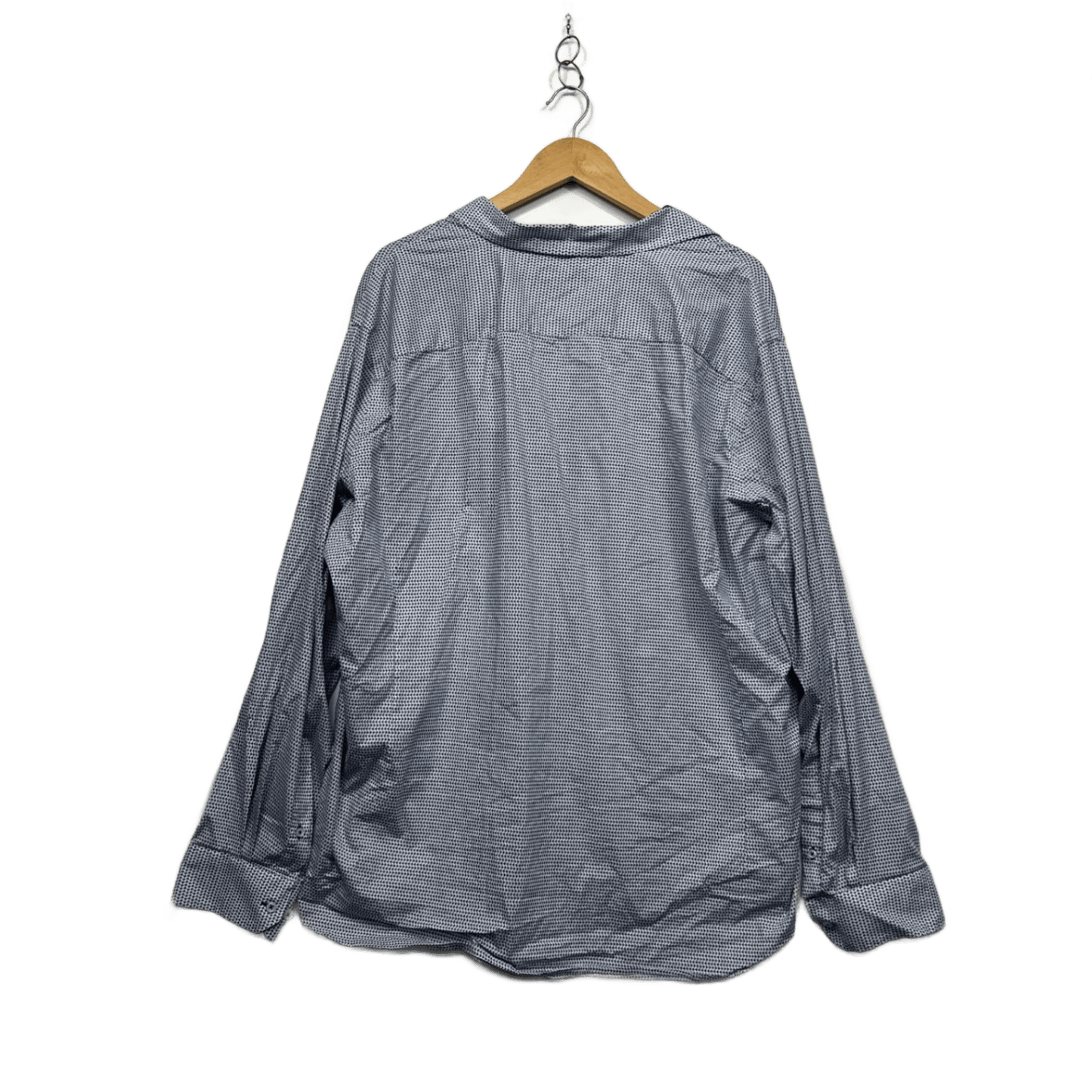 Johnny Bigg Tarocash Blue Geometric Pattern Long Sleeve Shirt Size 4XL