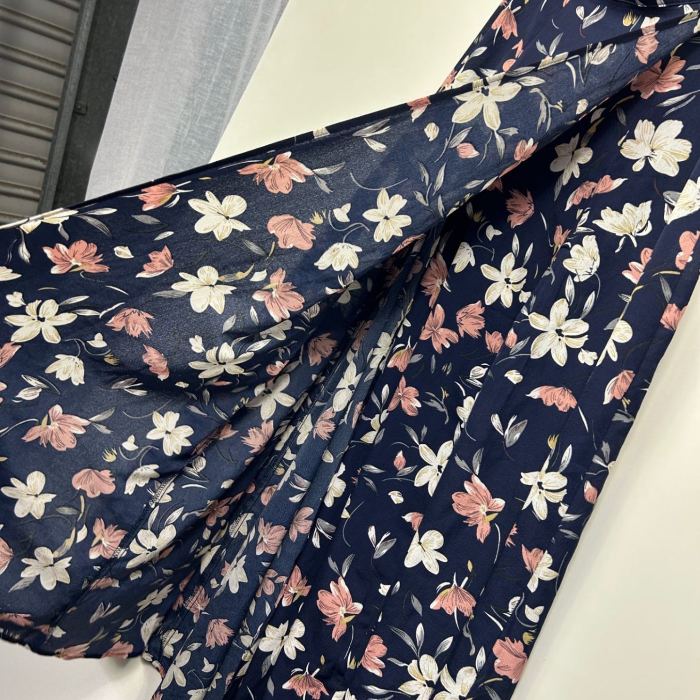 SHEIN Womens Blue Floral Maxi Skirt Size L