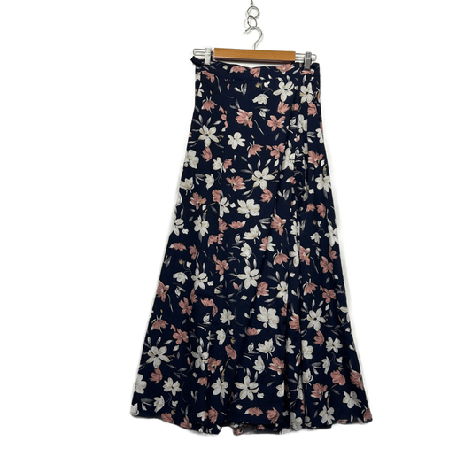 SHEIN Womens Blue Floral Maxi Skirt Size L