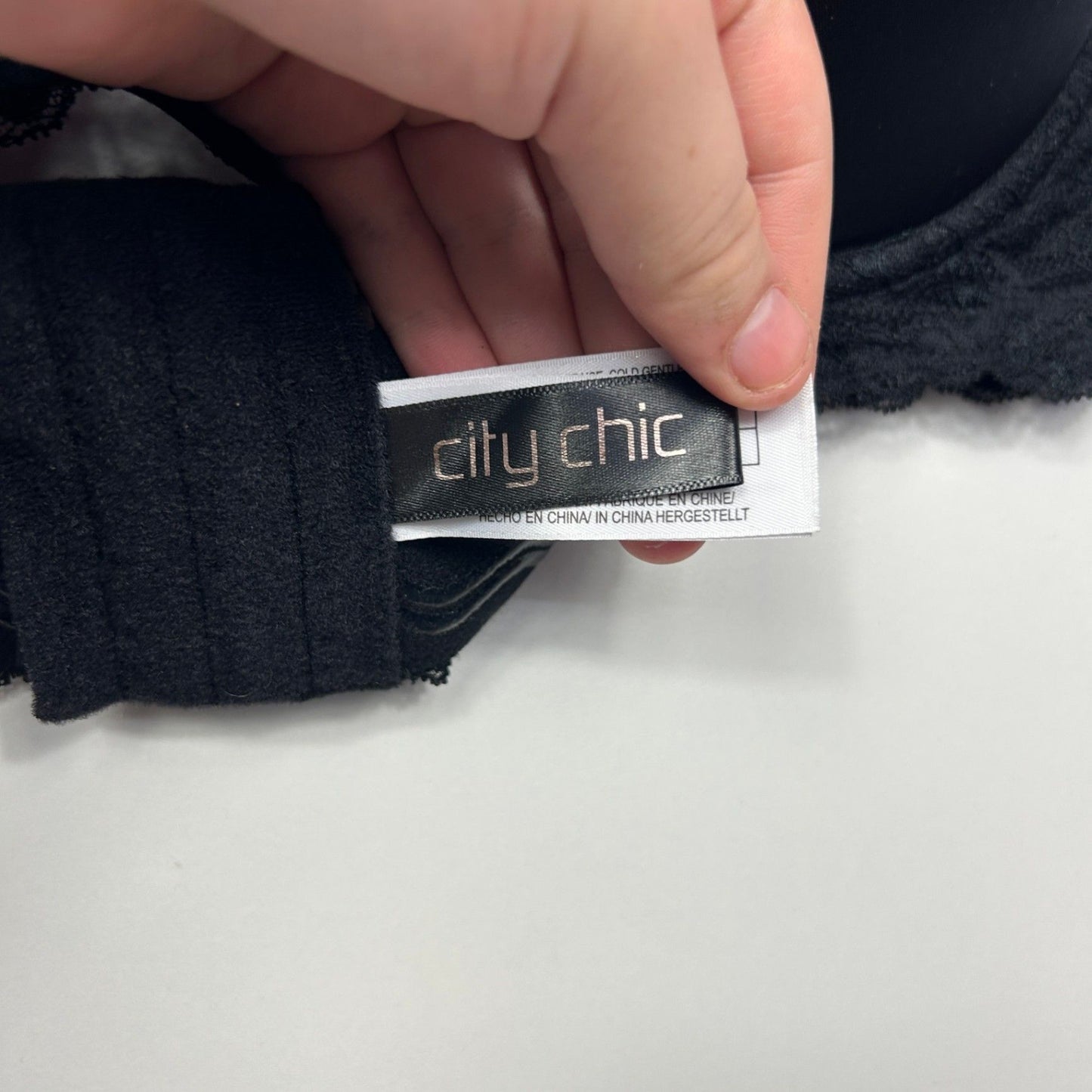 City Chic Boudoir Strapless Black Lace Bra 18E