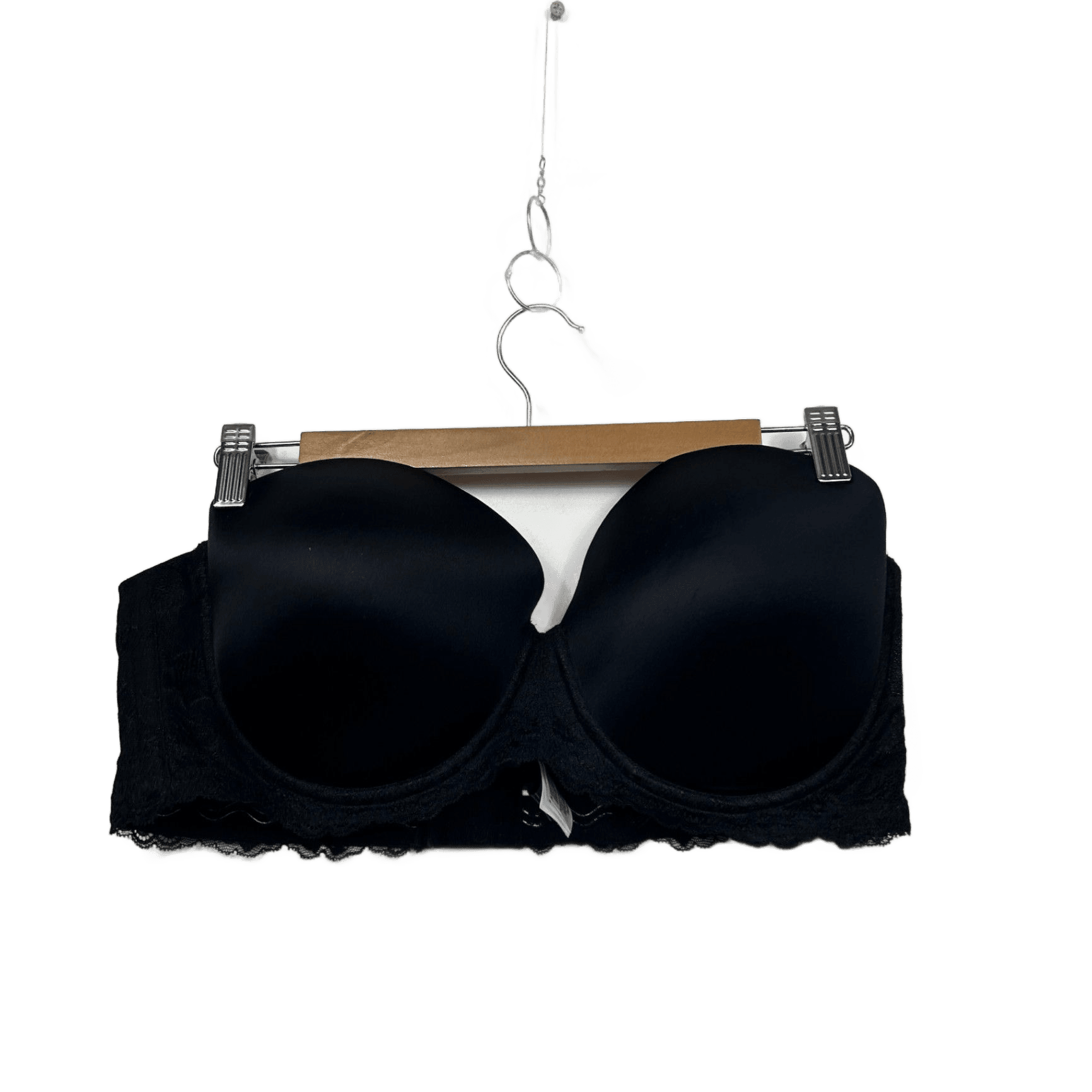 City Chic Boudoir Strapless Black Lace Bra 18E