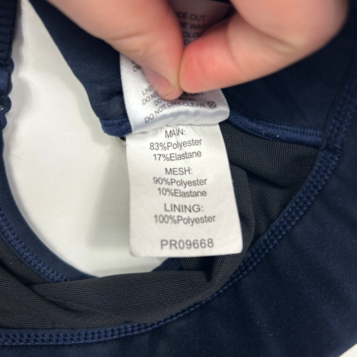 Rockwear Women's Sports Bra 16E Navy Blue High Support Padded Active Gym Crop