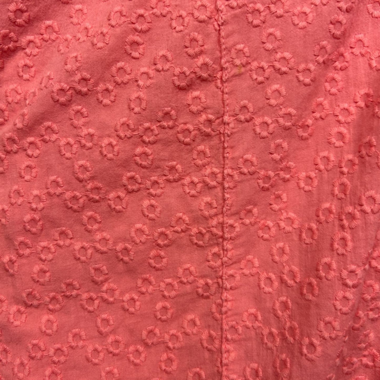 Noni B Embroidered Pink Cotton Long Sleeve Collared Button Up Blouse Size 16