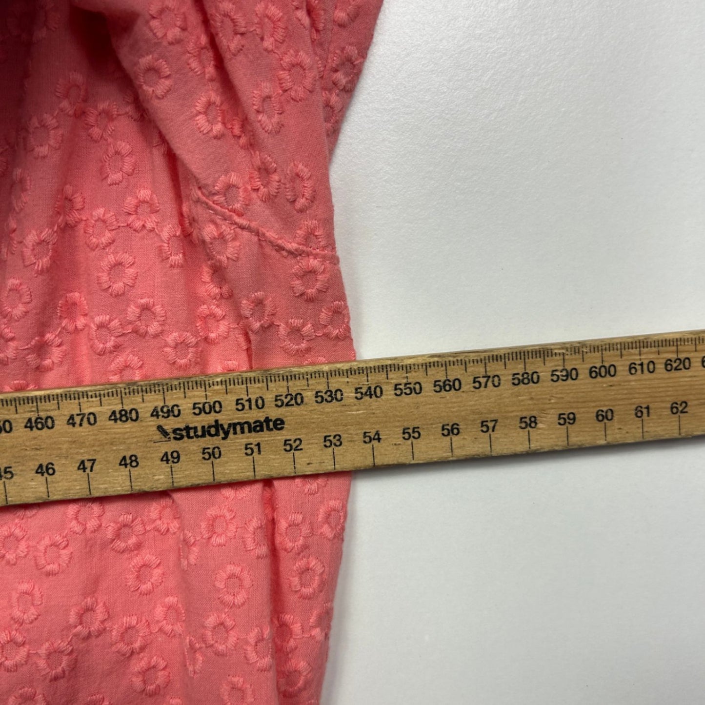 Noni B Embroidered Pink Cotton Long Sleeve Collared Button Up Blouse Size 16