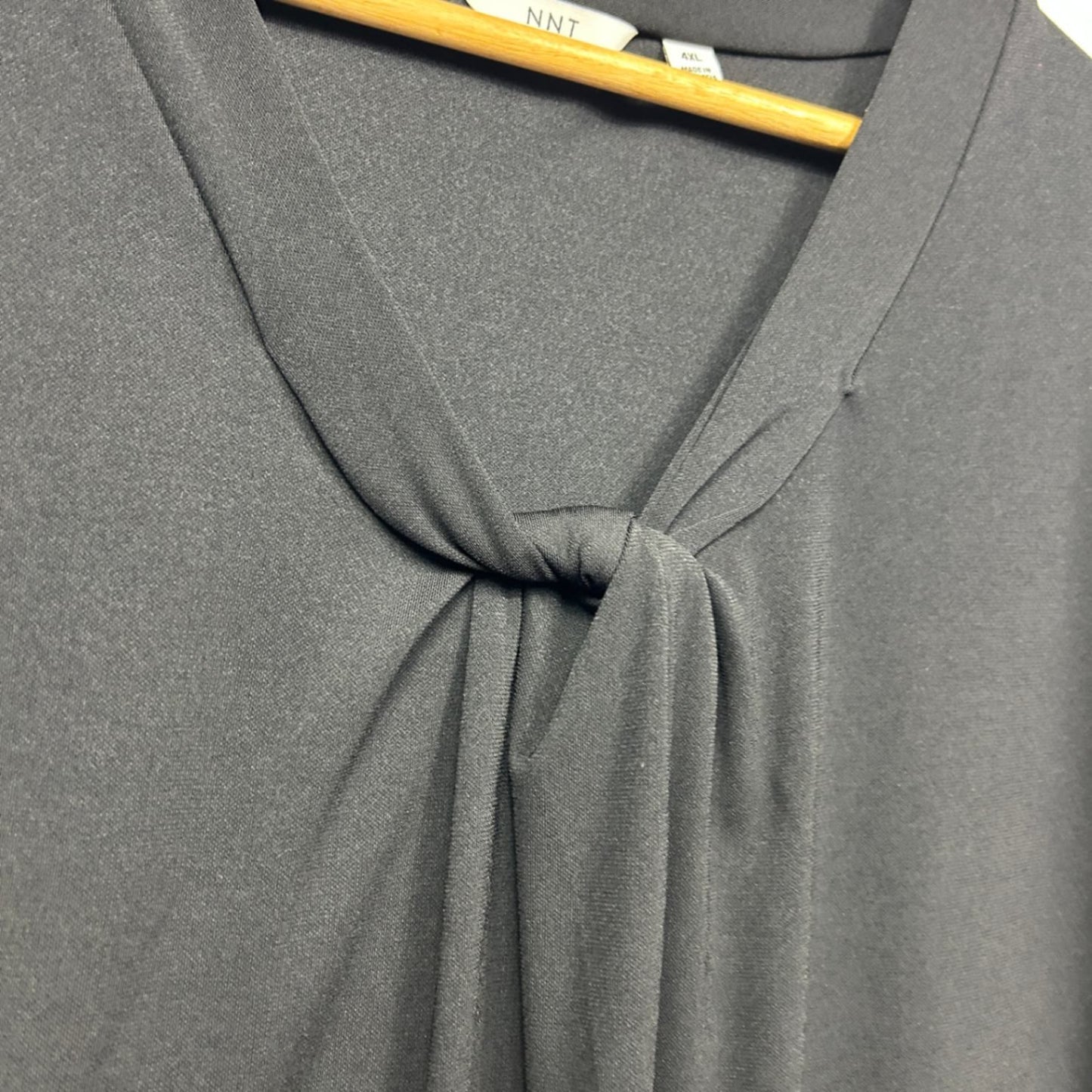 NNT Women's Black Short Sleeve Top Blouse Size 4XL