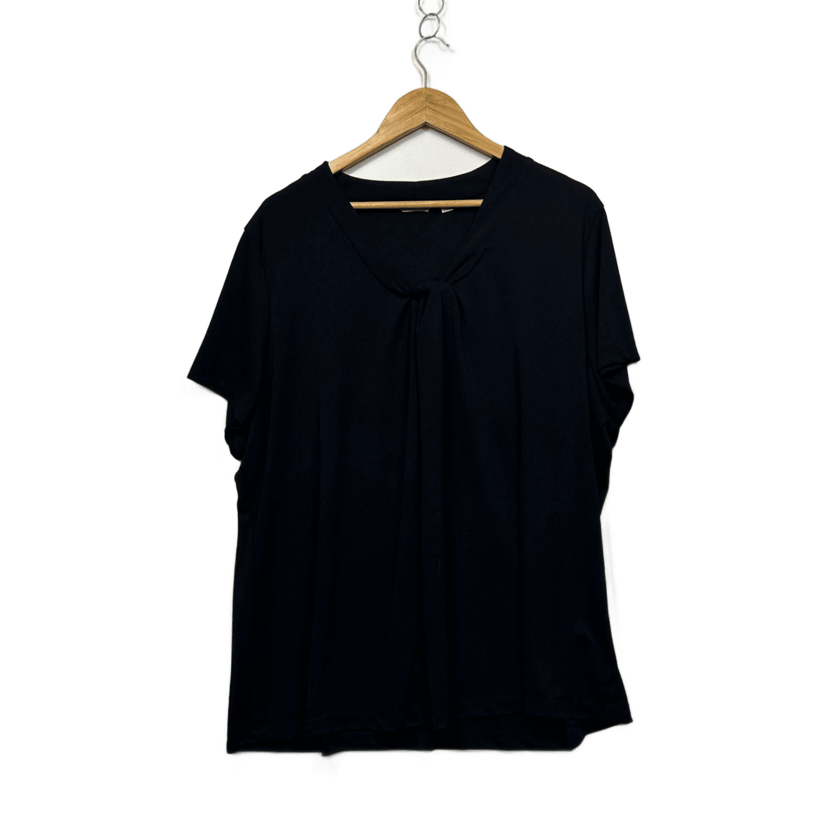 NNT Women's Black Short Sleeve Top Blouse Size 4XL