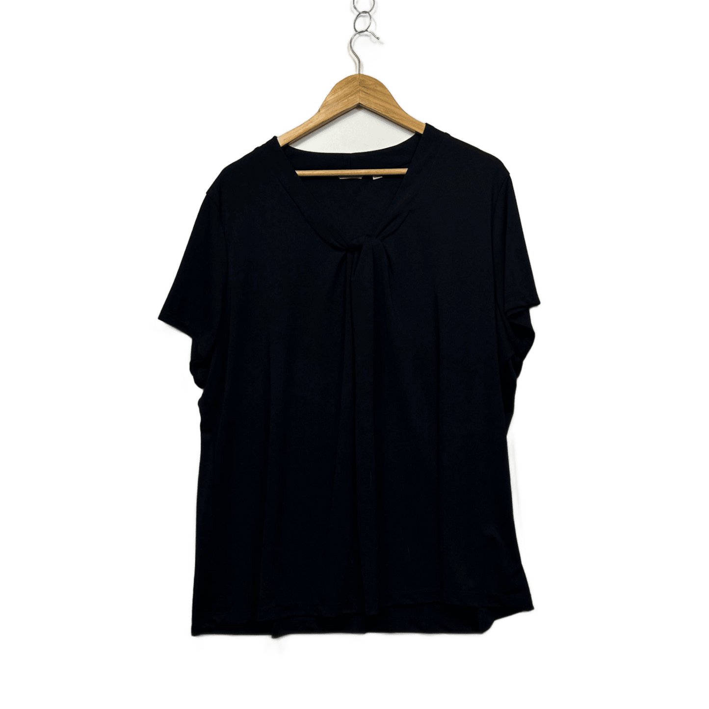 NNT Women's Black Short Sleeve Top Blouse Size 4XL