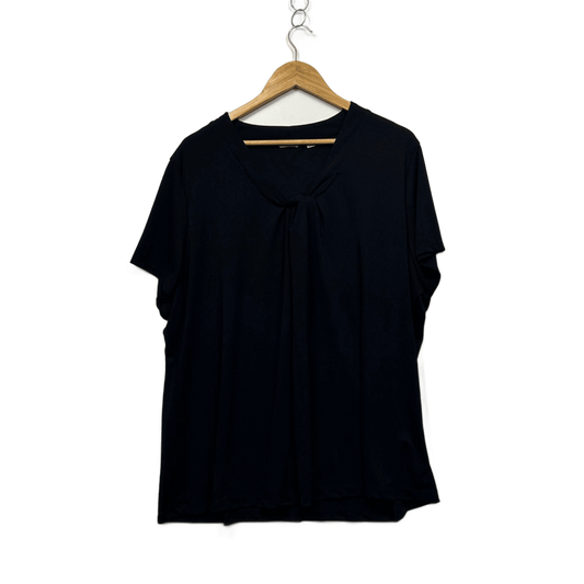 NNT Women's Black Short Sleeve Top Blouse Size 4XL