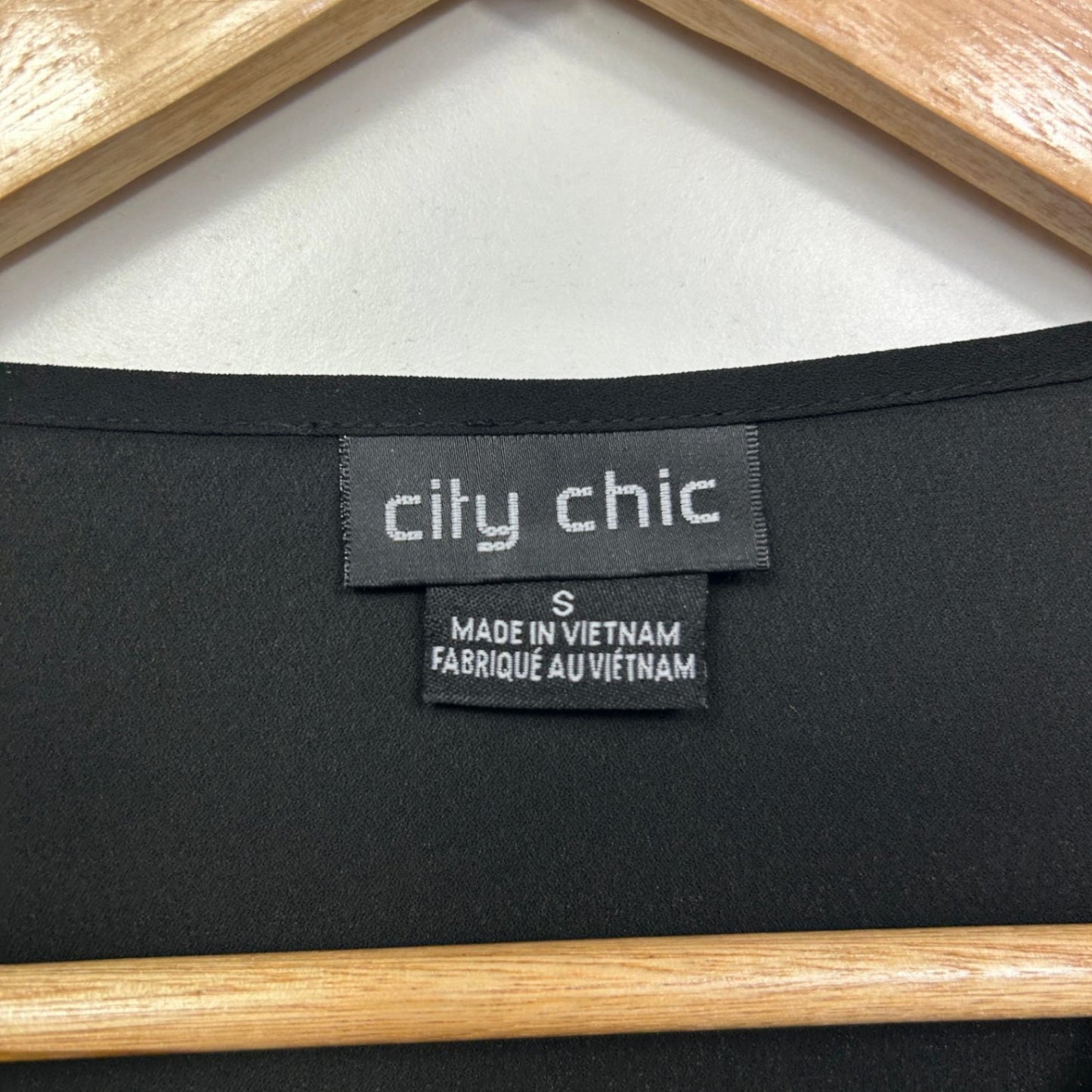 City Chic Black Long Sleeve Tunic Blouse Top Size 16