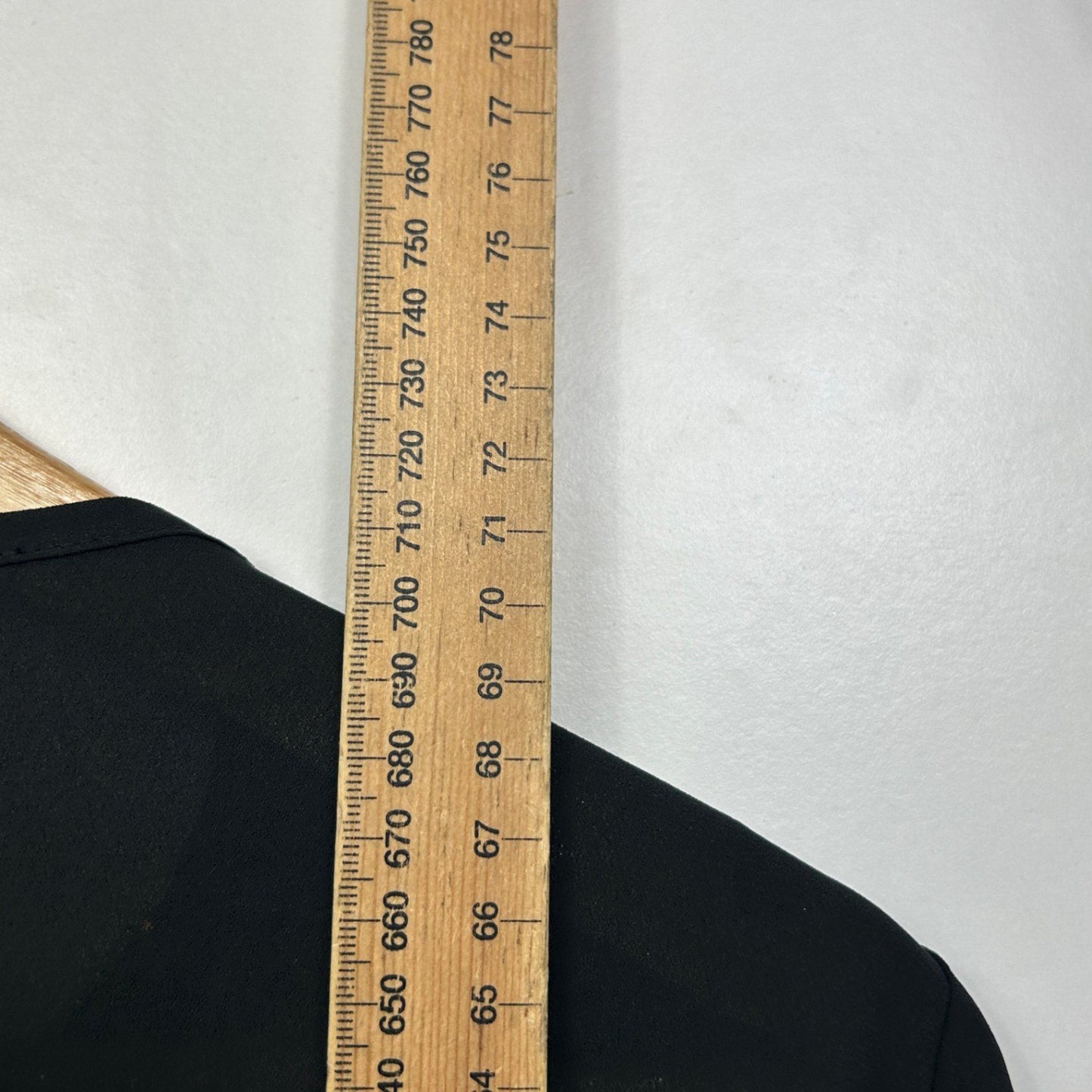 City Chic Black Long Sleeve Tunic Blouse Top Size 16