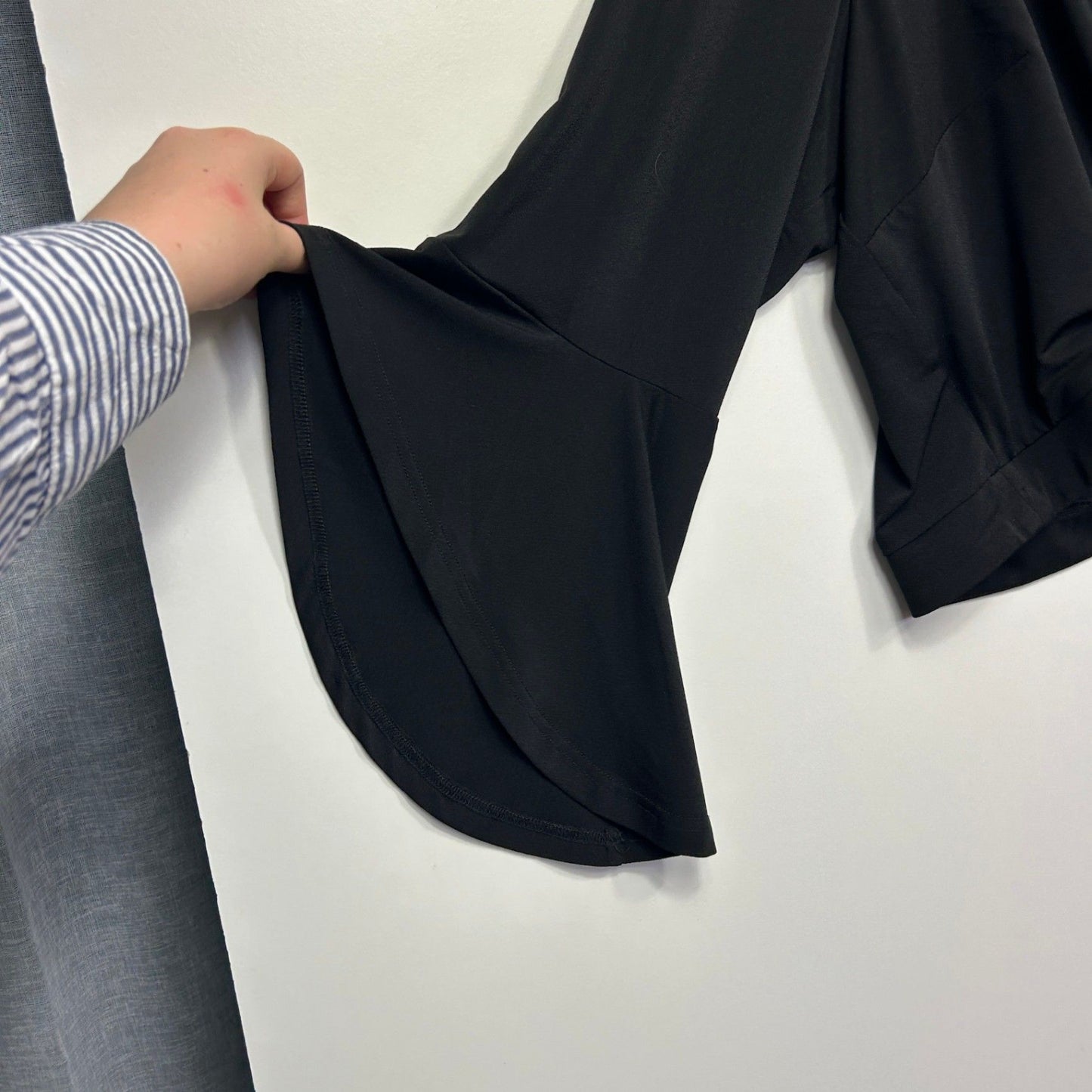 City Chic  Black Bell Long Sleeve Blouse Size 20 Plus