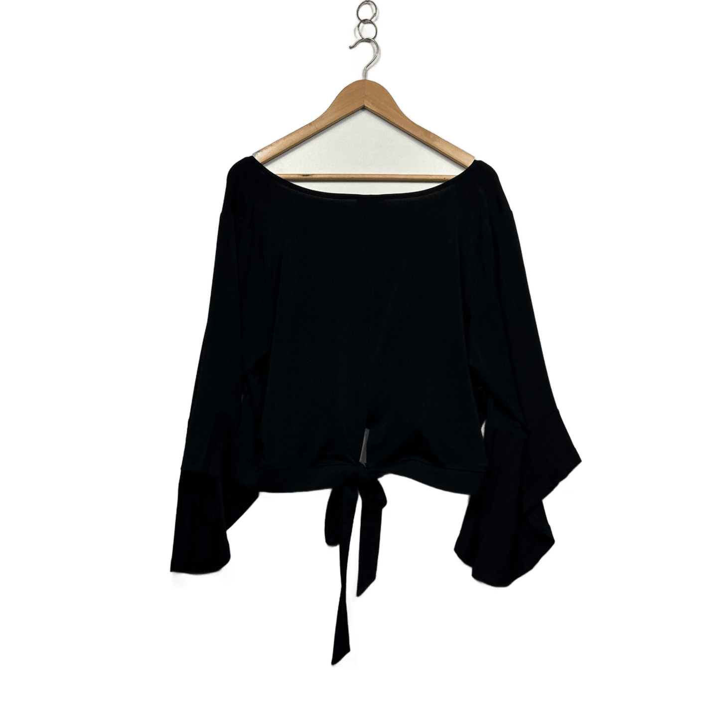 City Chic  Black Bell Long Sleeve Blouse Size 20 Plus