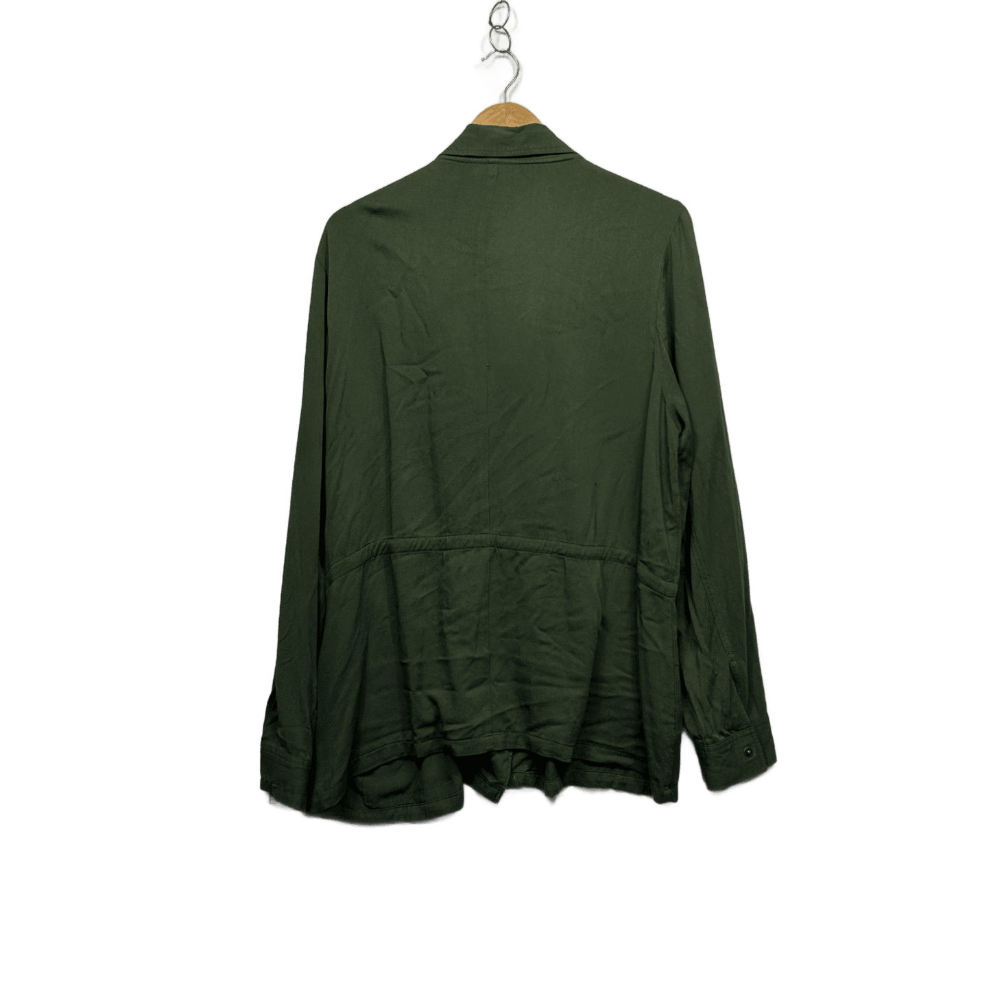 Rockmans Womens Green  Utility Jacket Coat Zip Pockets Size 16 (Fault)