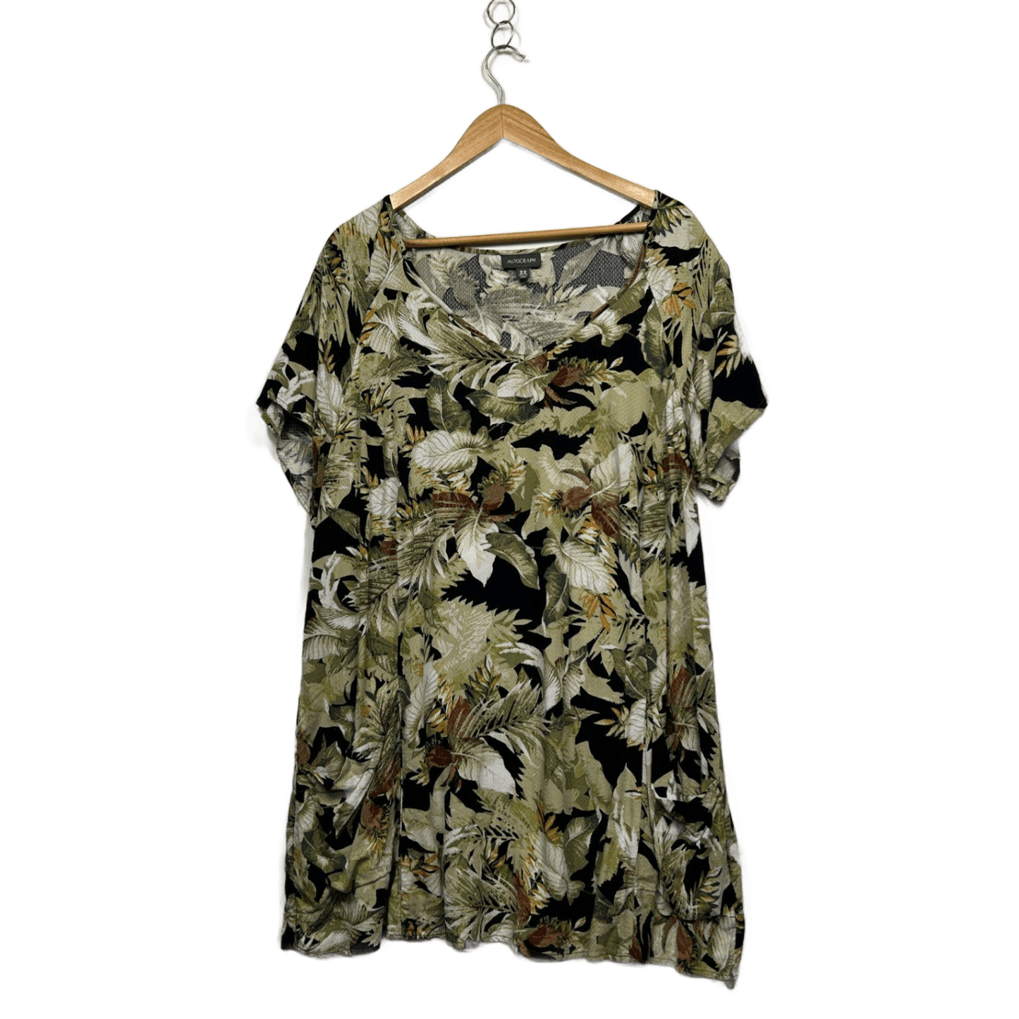 Autograph Womens Multicoloured Short Sleeve Floral Dress Size 22