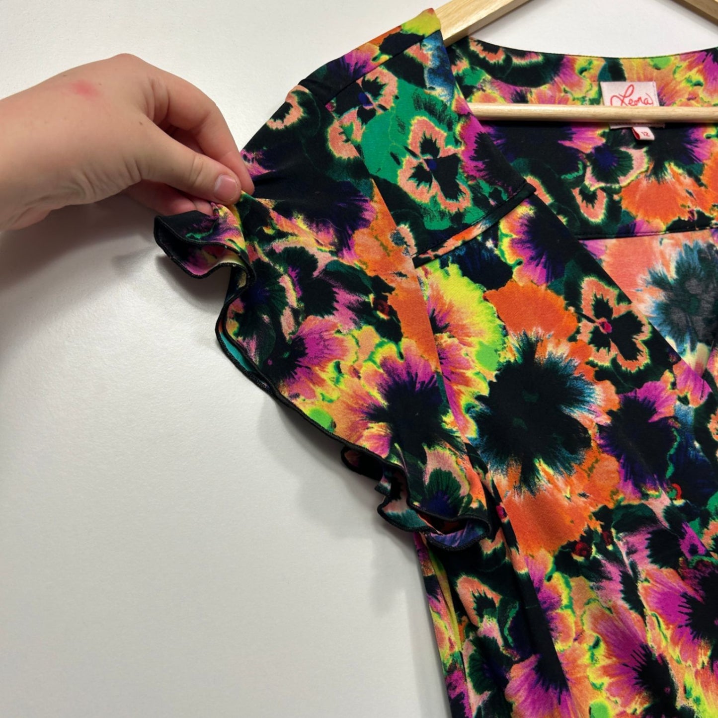 Leona Edmiston Women's Multicoloured Floral Sheath Dress Size 12