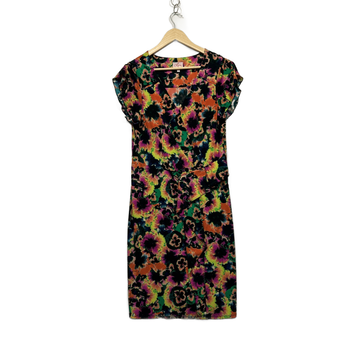 Leona Edmiston Women's Multicoloured Floral Sheath Dress Size 12
