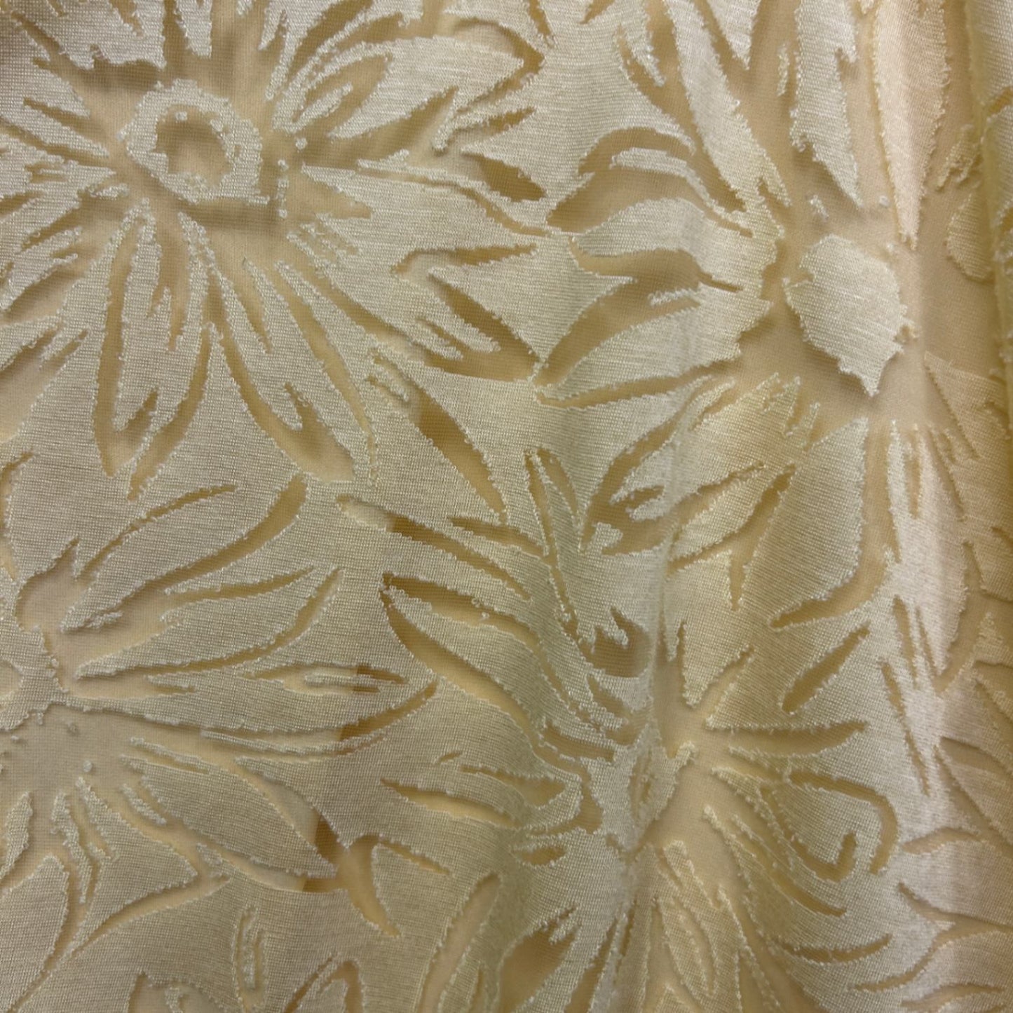 Sara Women's Yellow 3/4 Sleeve Sheer Overlay Blouse Top Size 20