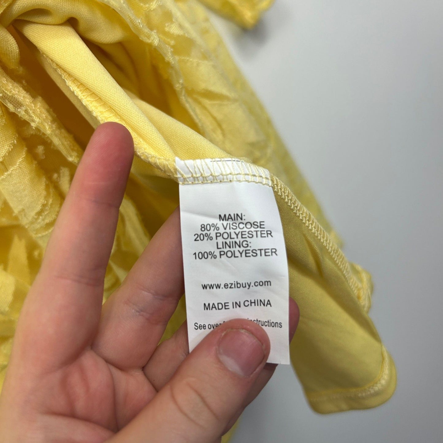 Sara Women's Yellow 3/4 Sleeve Sheer Overlay Blouse Top Size 20