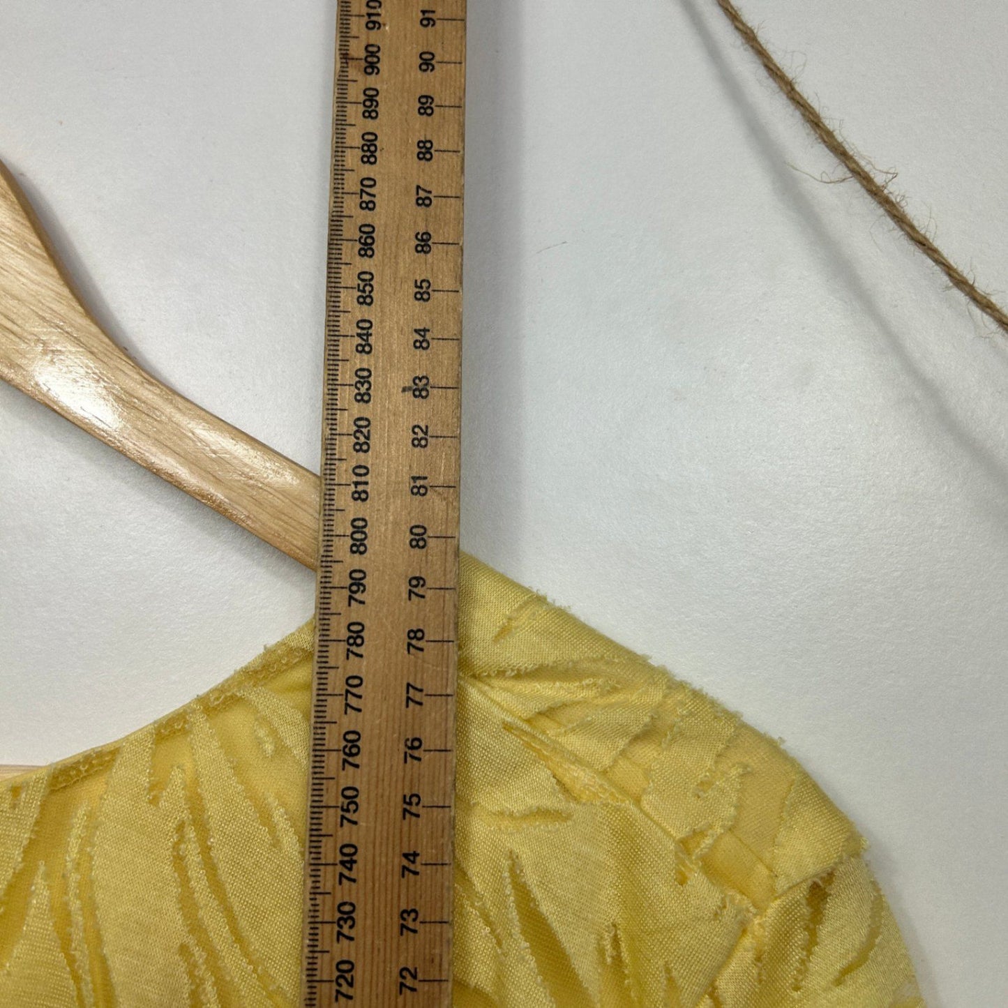 Sara Women's Yellow 3/4 Sleeve Sheer Overlay Blouse Top Size 20