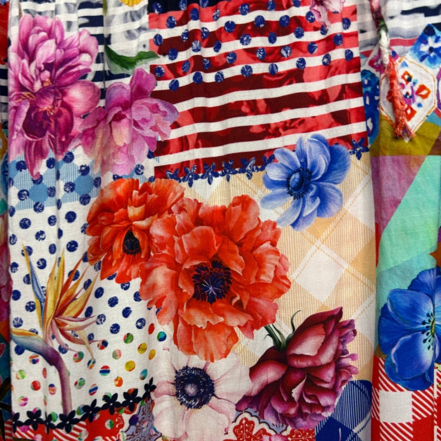 Virtuelle Multicoloured 3/4 Sleeve Multicoloured Maxi Boho Dress Size 12