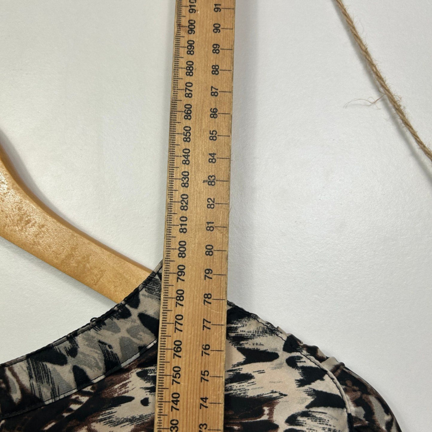 Moda Brown Black Long Sleeve Button Up Blouse Top Size 20