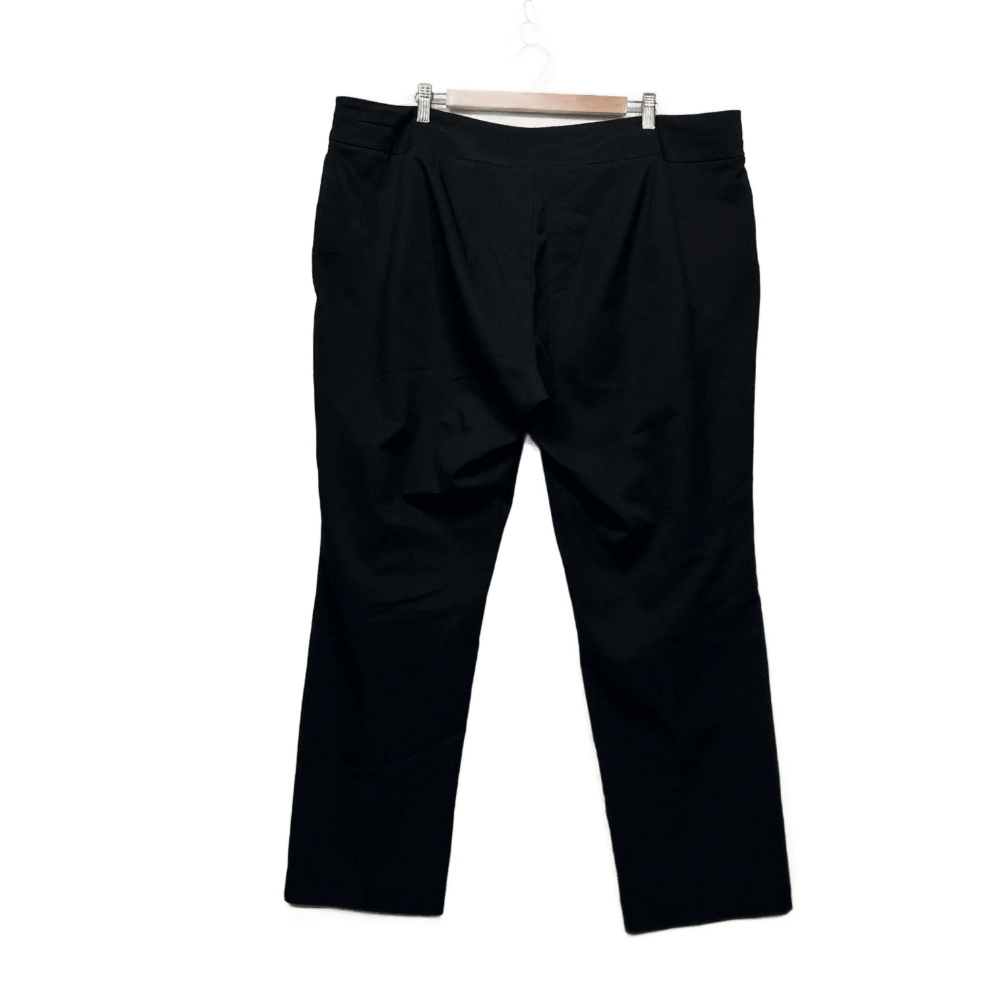 Belle Curve Black Tailored  Zip Fly Pants Pockets Size 20