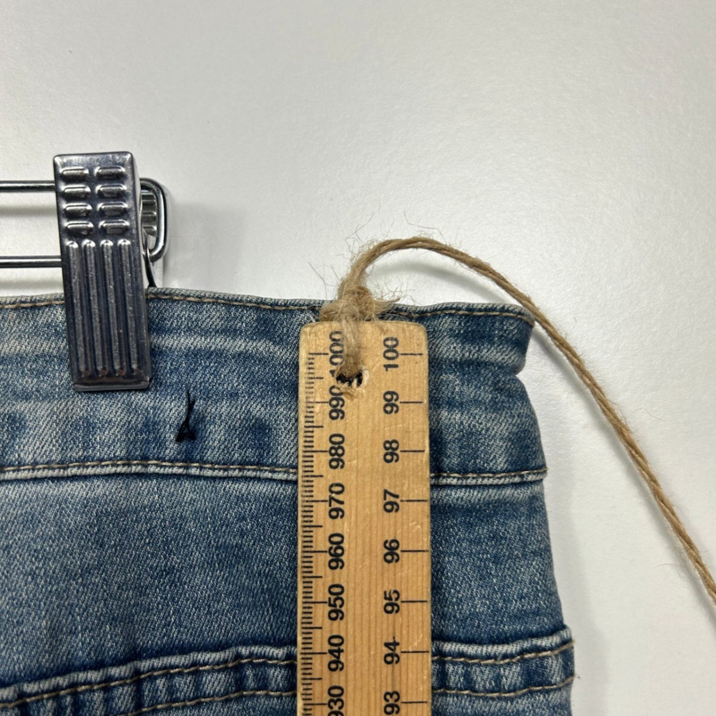 City Chic Denim Women's Blue Cotton Straight Leg Distressed Ripped Jeans Size 16