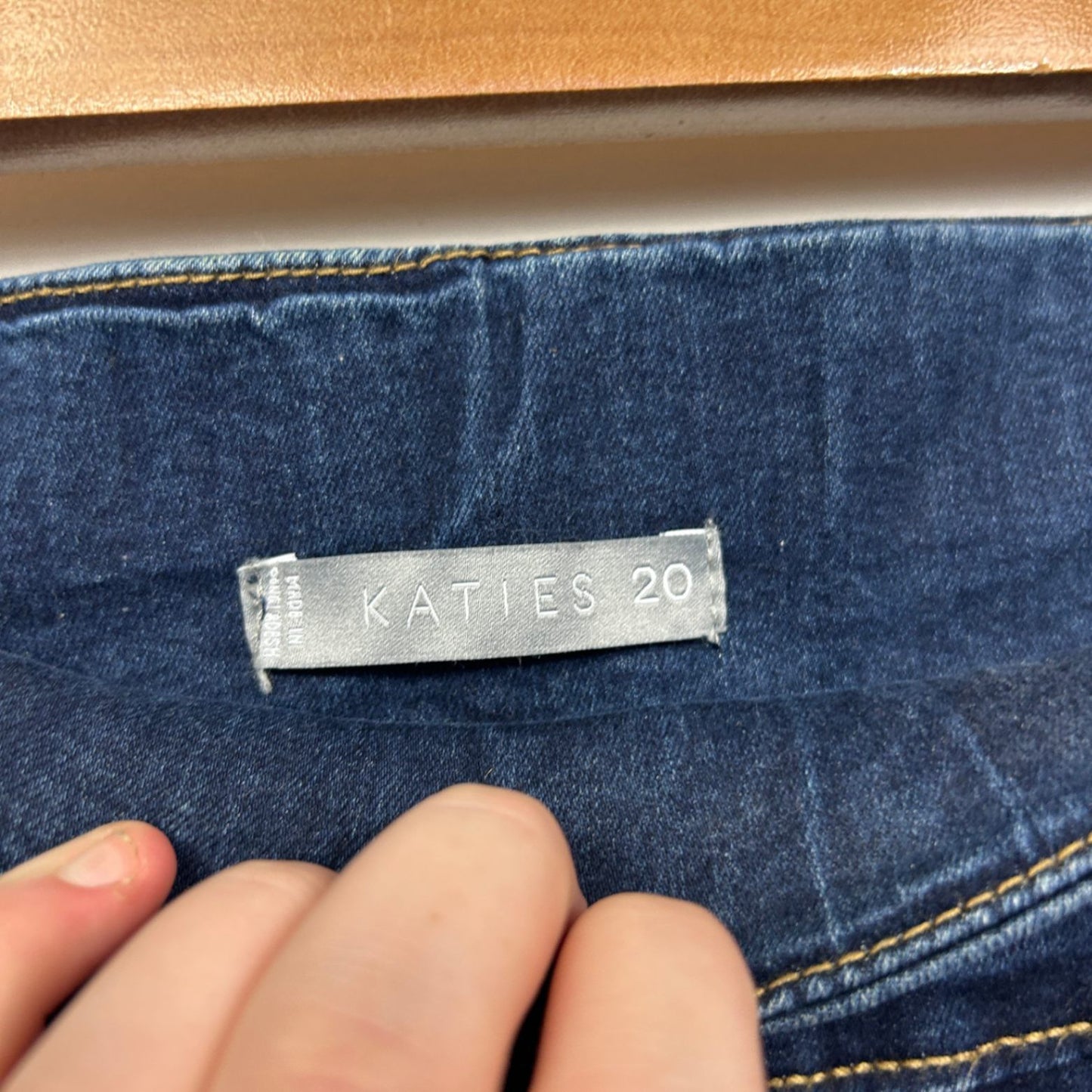 Katies Blue Cotton Blend Pull On Jegging Stretch Denim Jeans Size 20