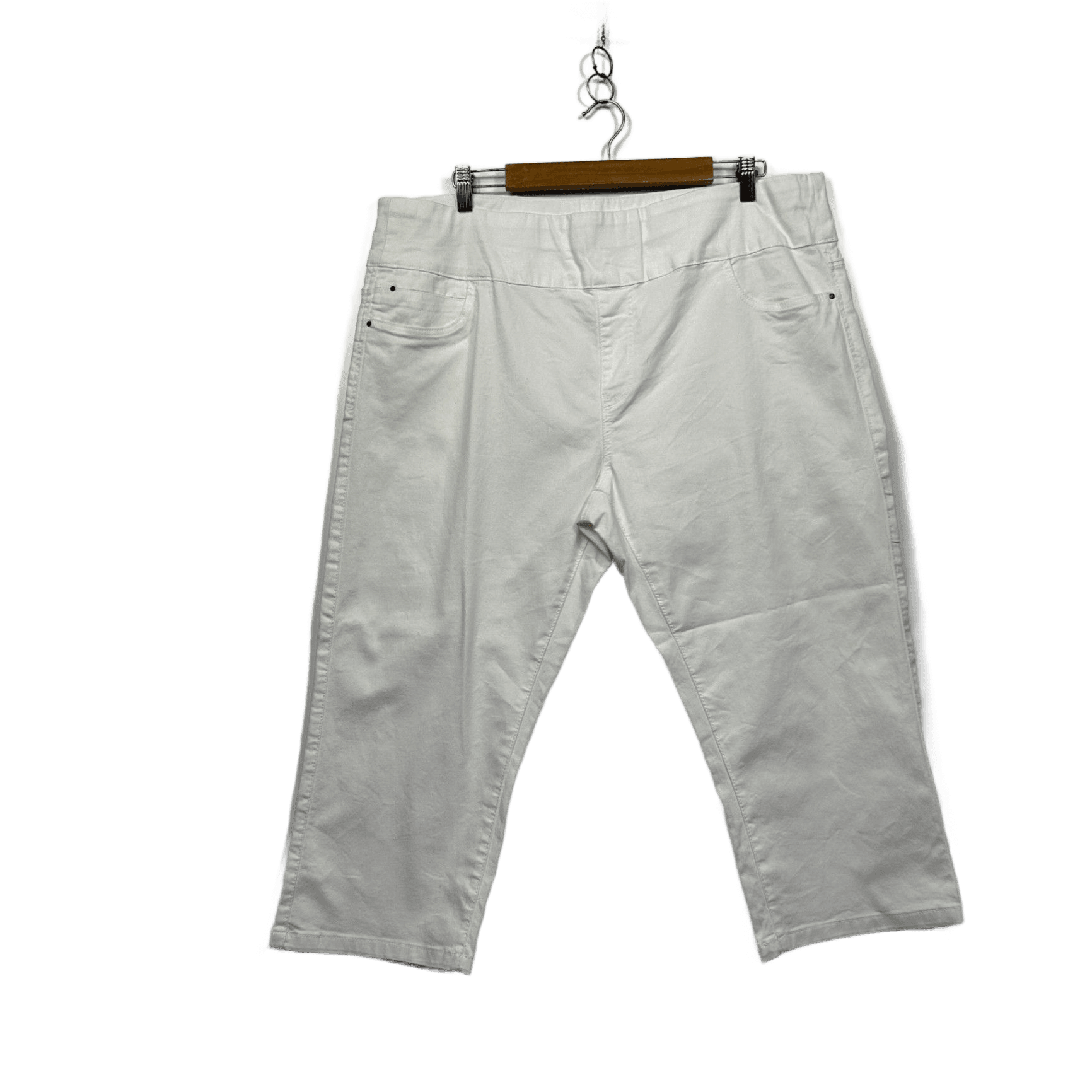 Katies White Cropped Pants Size 20
