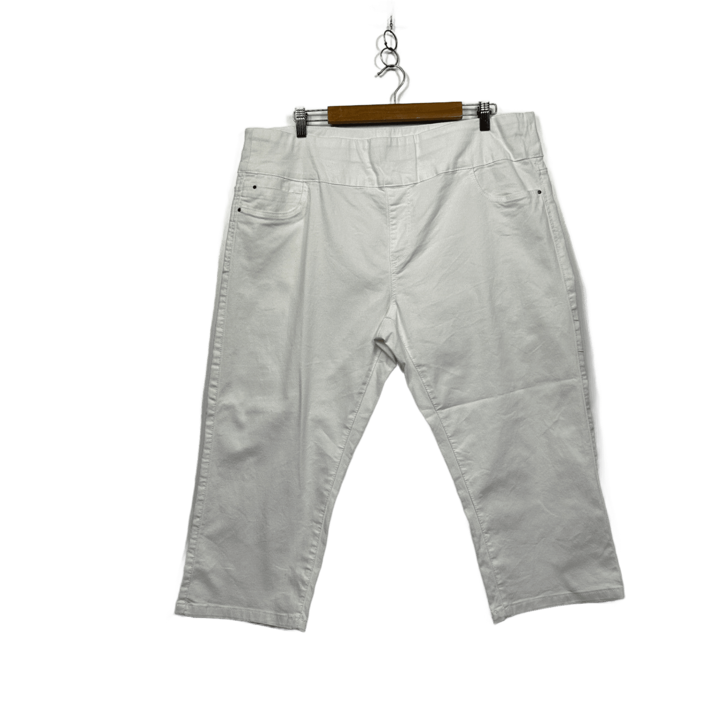 Katies White Cropped Pants Size 20
