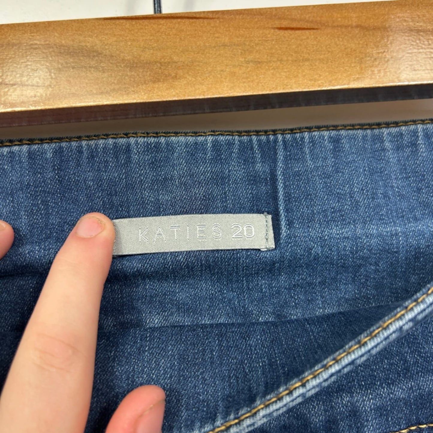 Katies Blue Cotton Blend Pull Up Denim Pants Jeggings Size 20