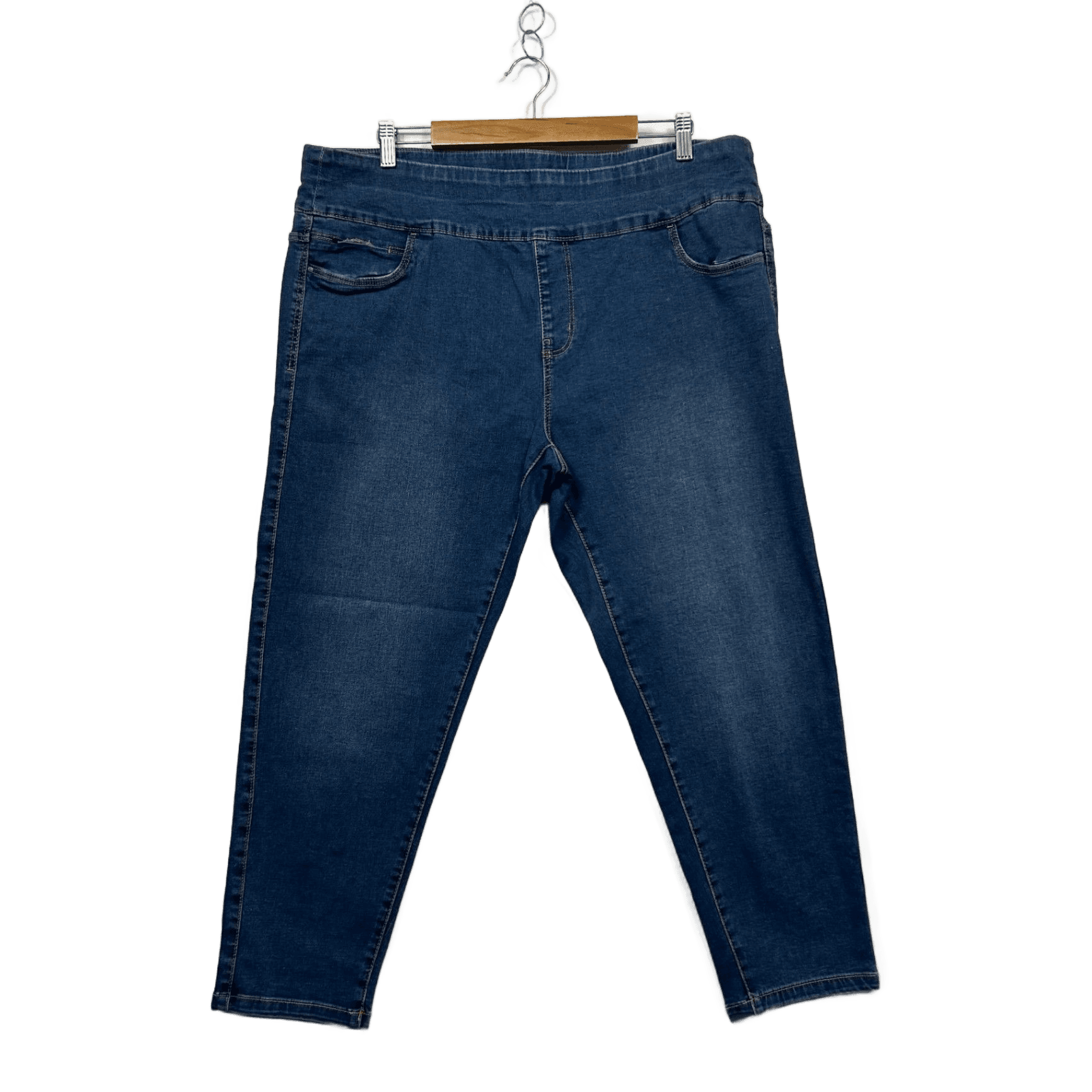 Katies Blue Cotton Blend Pull Up Denim Pants Jeggings Size 20