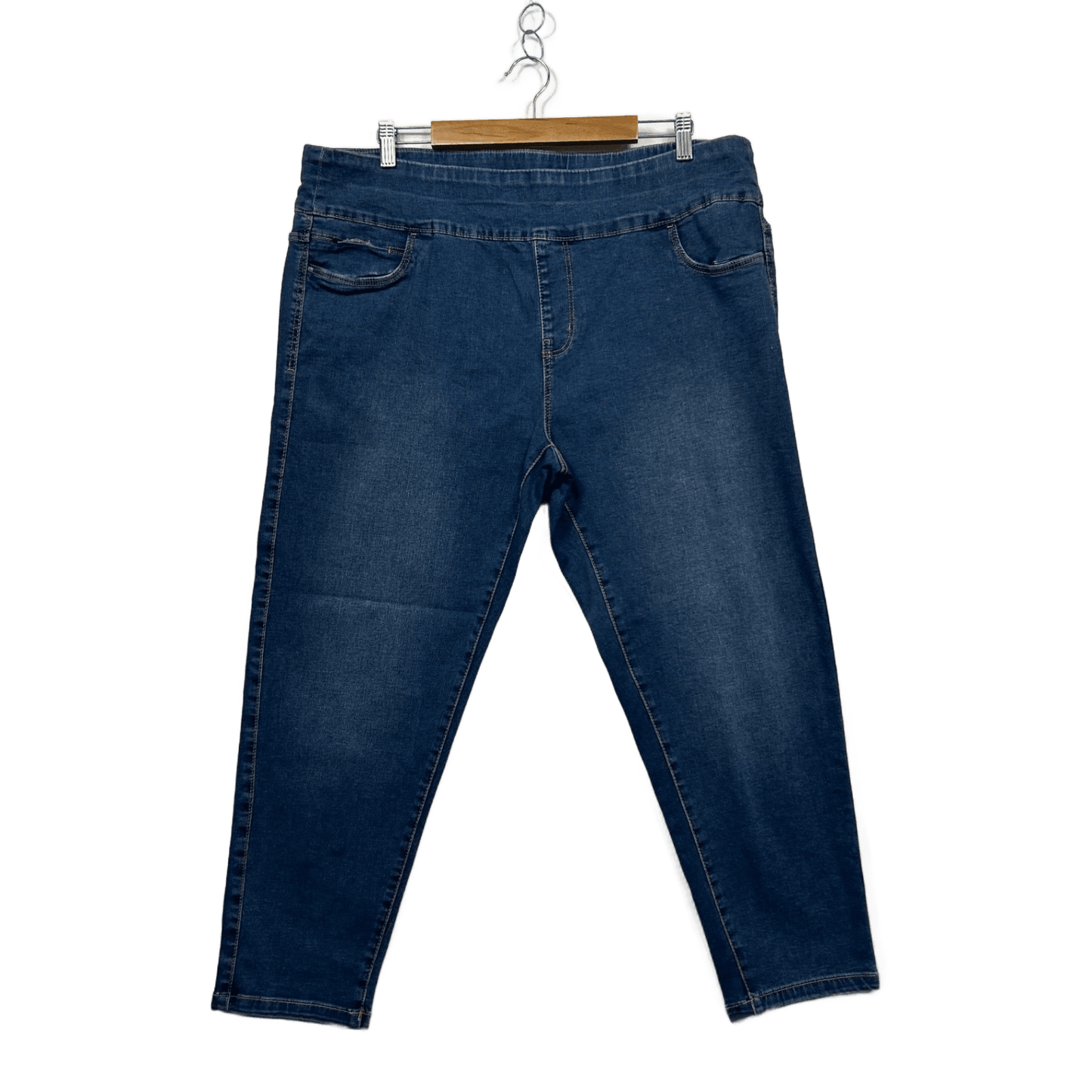 Katies Blue Cotton Blend Pull Up Denim Pants Jeggings Size 20