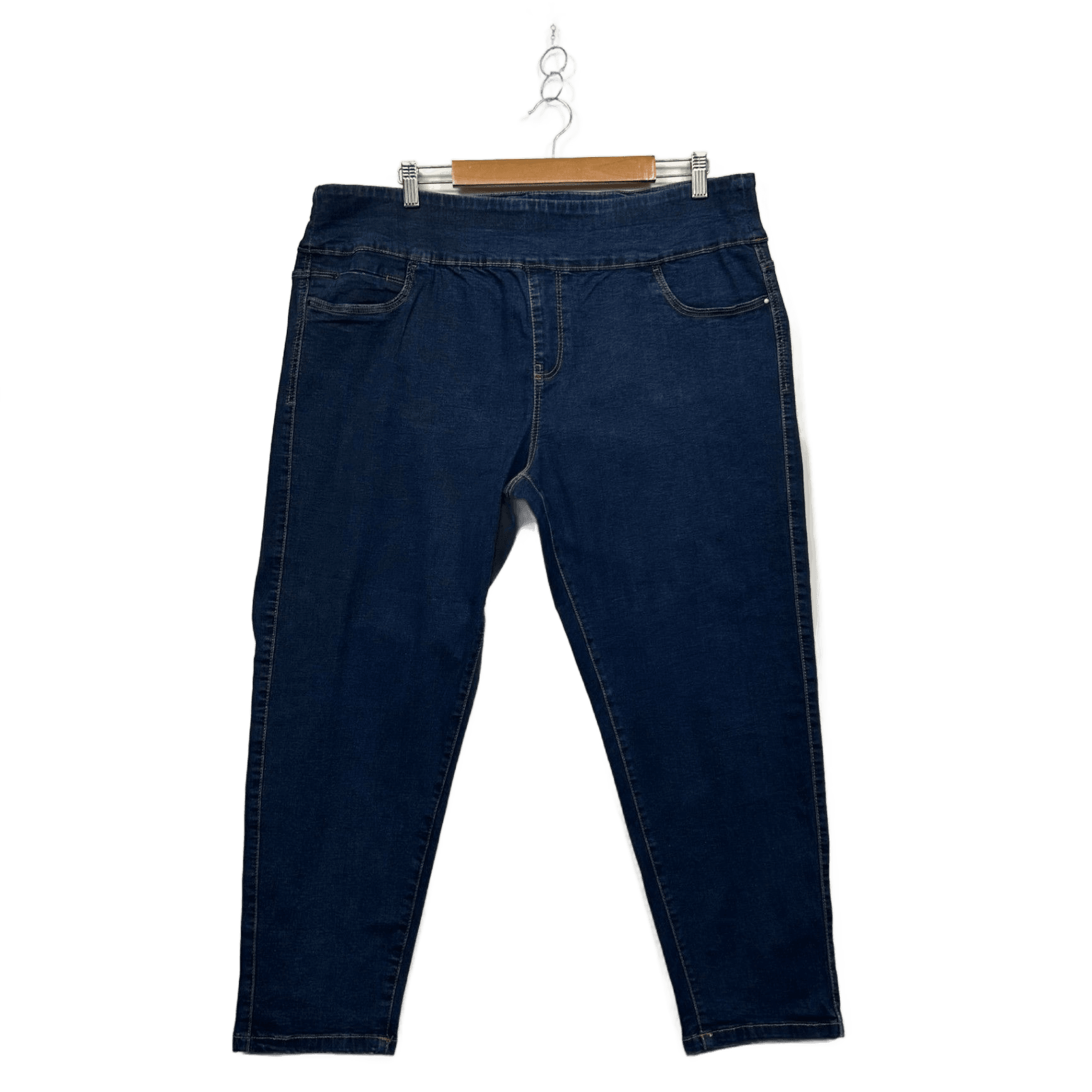 Katies Blue Cotton Blend Pull On Jegging Stretch Denim Jeans Size 20