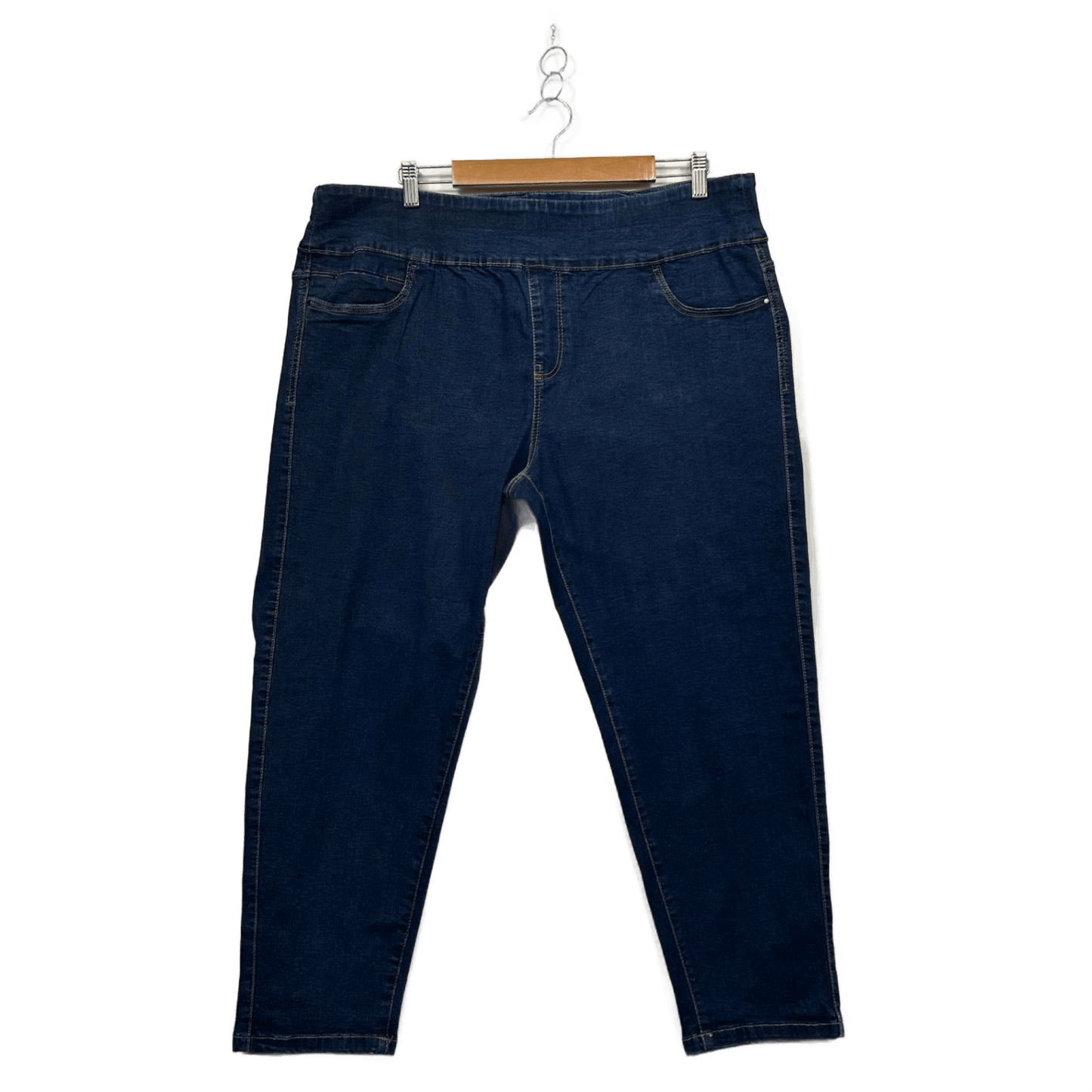 Katies Blue Cotton Blend Pull On Jegging Stretch Denim Jeans Size 20