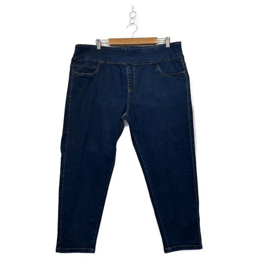 Katies Blue Cotton Blend Pull On Jegging Stretch Denim Jeans Size 20