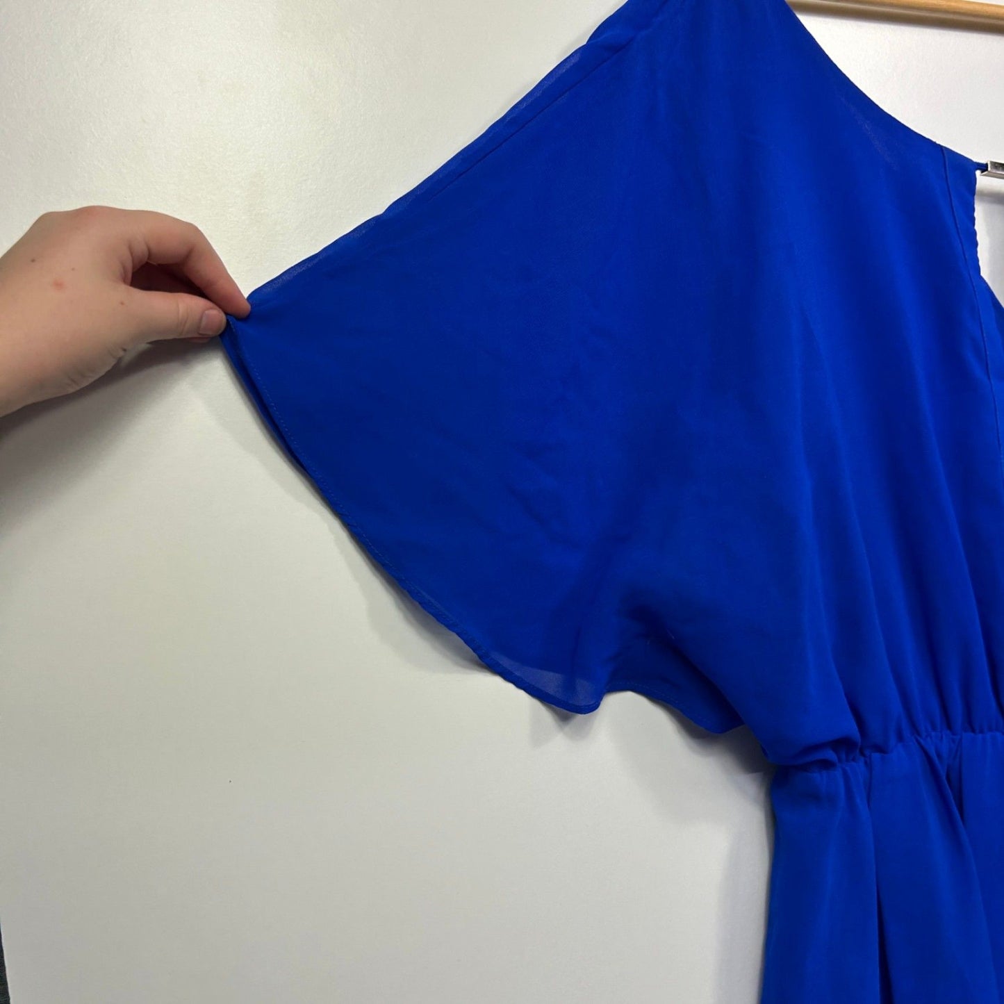 City Chic Blue Short Sleeve Tunic Top Size 18 Medium Plus