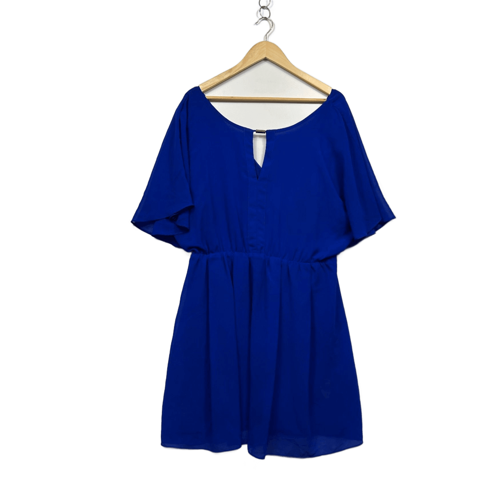 City Chic Blue Short Sleeve Tunic Top Size 18 Medium Plus