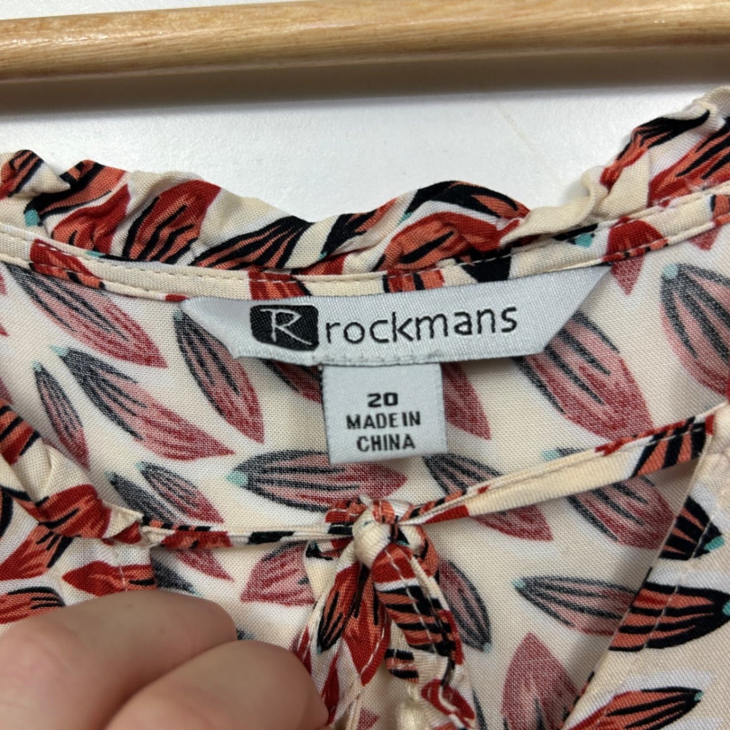 Rockmans Multicoloured Long Sleeve High Waist Dress Size 20