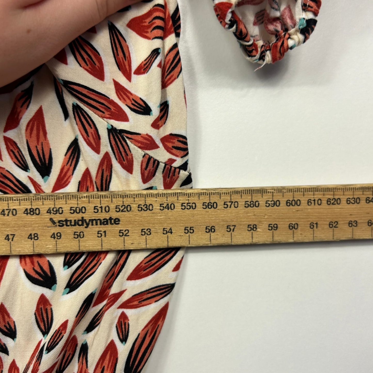 Rockmans Multicoloured Long Sleeve High Waist Dress Size 20