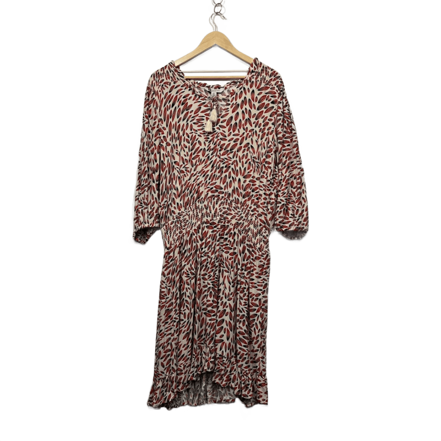 Rockmans Multicoloured Long Sleeve High Waist Dress Size 20