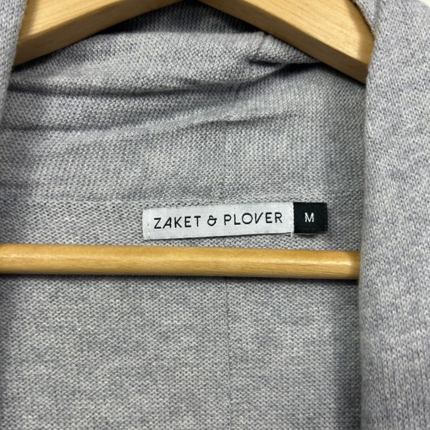 ZAKET & PLOVER Women's Grey Cotton Cashmere Open Front Longline Cardigan Size M