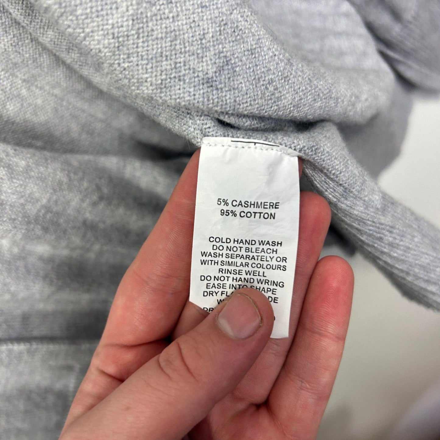 ZAKET & PLOVER Women's Grey Cotton Cashmere Open Front Longline Cardigan Size M